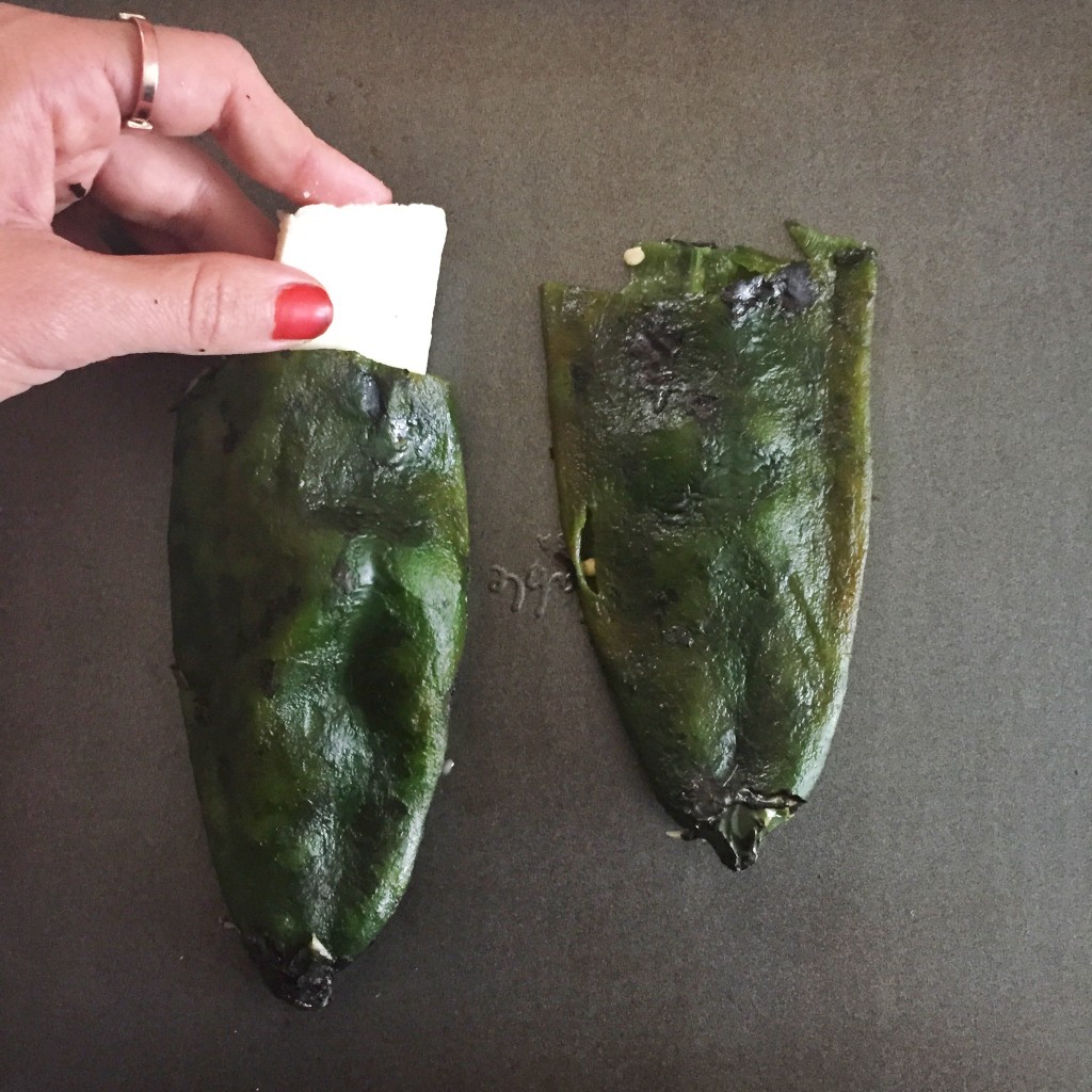 'NAKED' CHILE RELLENOS WITH CHEESE CRISPS